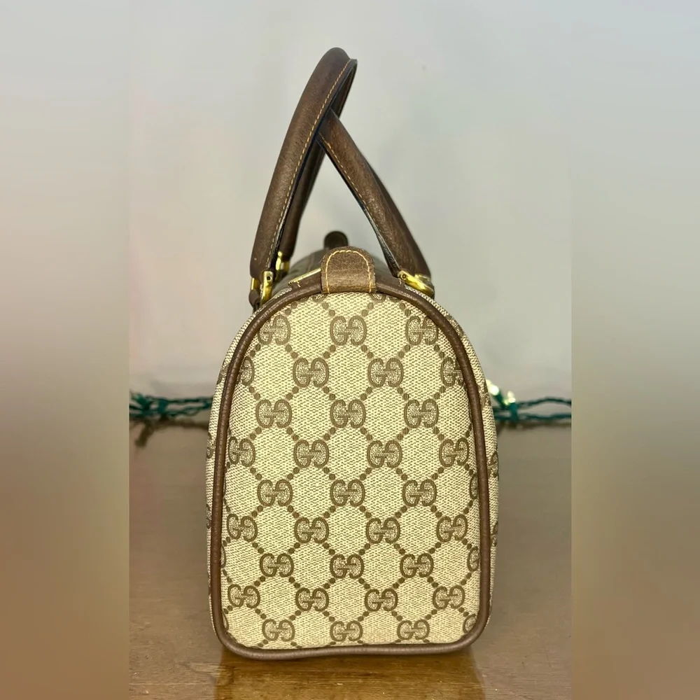 SOLD: Vintage Gucci Sherry Line Boston Bag Authentic 1980’s w/Dust Cover - Picture 4 of 17